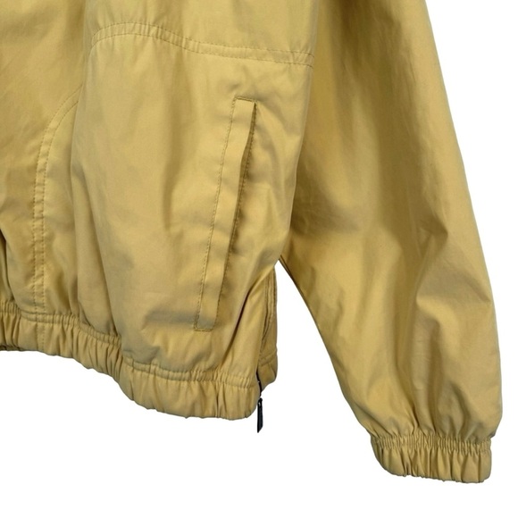 Antigua Women's Golf Jacket Windbreaker Large Yellow Half Zip Pockets Outdoors - Picture 6 of 12